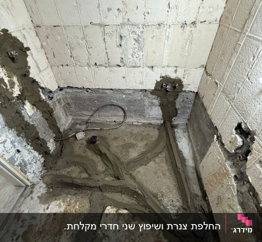 עבודות שיפוץ עם חיווט חשמלי בקיר